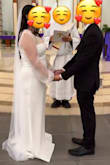 I was looking for something elegant and classic for a church wedding. I needed it to be modest but didn't want to sacrifice on style and wanted to still look polished & modern. This dress was spectacular! It met all the criteria and would look exceptional on women of all heights and sizes. It's beautifully tailored around the waist, the sleeves are perfectly billowy without being too big and the weight of the fabric was exactly what it needed to be to give a wonderful drape on the body.
I was between sizes L and XL, so I bought both and ended up going with the XL for comfort. Returning the L was a quick and easy process.
To get shipping creases out of it I steamed it on a delicate setting and it came up perfectly. The veil also steamed out easily and without issues on a delicate setting; and I appreciate the garment bag sent with the dress so I can keep it safe.
I wore the dress with Lulus Bountiful Love White Pearl Tulle Long Veil which was the perfect length, well made and has a pretty pearl detail. - Mai C.