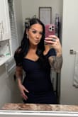 This dress was beautiful and I got a ton of compliments. It's form fitting but the material is thicker so it kept everything in and smooth. It was perfect for my husbands Police Academy Graduation. - Caitlin L.