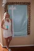 Loved this dress! I had a bridal shower thrown for me that was a 'Breakfast at Tiffany's' theme and everyone had to come in a LBD but I was told to wear white. I received so many compliments on the dress from the pearls to the style. The fabric of the dress felt so nice and the length was great too. Must buy if you need a classy fun dress! - Kathleen M.