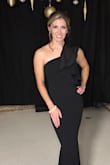 This dress was absolutely gorgeous for a gala I attended. I received so many compliments. At 5'4, I did have to have quite a bit hemmed, even with my 4" heels. The only issue with this dress is the right side of the bust oddly is looser than the left, so you are left making adjustments through the evening. Otherwise, I loved it and felt gorgeous in it. - Katelin L.