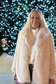 I wore it to my hubby's company Christmas party. It's so comfortable over a sweater and kept me warm while outside. Beautiful pink color that goes with everything!! I'm 5'8, 149 wt, and purchased a medium. - Amy A.
