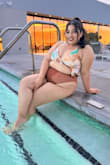 Such a beautiful, flirty suit! It beautifully accentuates my curves & the color goes well with my skin tone. Definitely recommend it! - Elaine M.
