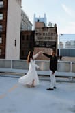 I bought this dress for my engagement shoot and it was beyond perfect!! It fit me perfectly; the flowy arms are very flattering, and it photographed so well. - Melissa S.