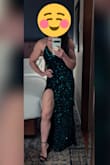 This dress is even more stunning in person. The pictures don't do it justice. The XS was tight in the rib cage, but not too tight that I couldn't sit down or was too uncomfortable. The length was perfect. - Darrelle P.