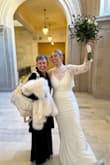 I had to have abdominal surgery 4 weeks before my wedding, and was really struggling with how I looked in my original two-piece outfit in the weeks after (due to post-surgical bloating and water retention.) I couldn't stop crying! 2 weeks before my wedding, my mom suggested purchasing a dress online that we could tailor, vs forcing a high-waisted skirt, and so we ordered a few from Lulus to try. THANK YOU EXPRESS SHIPPING!

Believe it or not, this was the dress I was least excited about when I pulled it out of the package, but once I tried it on I was in LOVE. It fit me perfectly at a curvy 5'10" tall, and looked like it was made for the Catherine Deane "Anya" topper that I had already purchased as part of my original outfit. The fabric was really forgiving with my body changes and undergarments, and even though I am quite tall, the dress skimmed the floor perfectly in both heels and sneakers. I highly highly recommend!!! - Cathryn K.