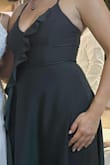 The dress is beautiful and chic. I received many compliments at my friends wedding. It did come wrinkled. It was way too long for my height. It took some extra work and money to get it hemmed and to iron all the material. I normally wear a size M, but I had exchanged all my previous purchases from Lulus in M to S. So I ordered this one in S. It was a bit tight for me in the waist. So I guess S is true to size? However, I'm not sure my chest would have fit well in size M. - Maya D.