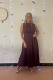 It was too big on my waist and on the pit area. Though the L was too tight I only recommended it if you have a good seamstress. - Indira A.