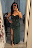This dress gives so much sparkle! The slit is a little higher up than typical but gives so the drama! Wearing this to new years eve this year and so excited to end the year with a bang! - Christina N.