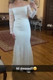 Loved this dress for my wedding! Fit like a glove, size medium. Did not need to alter the length at all which was great! Would recommend (: - Naomi K.
