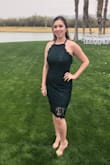 Wore this to a wedding and I thought it was a beautiful dress. Material was great. - Jazlynn C.