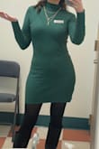 Got this dress on sale for an end of season thing. I thought it may not be appropriate for work due to length, but pairing it with some tights balanced it out. It has a lightweight material so it works perfectly for mildly cold weather, or you can pair it with additional layers for colder seasons. - Kayleigh S.