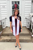 I bought this dress for my winter college graduation and it fits perfect! I love that it has some added material to give it structure and accentuate your curves! My only complaint was that the inside around the waist area was very itchy and uncomfortable I believe this was because the material that provides the added structure was left with a raw edge, though there is a lining in the dress it still pokes through the material. I added some mole skin to prevent the itching but I think I will add a piece of fabric in there before I wear it again. Overall was the perfect dress for the occasion just wish I didn't have to do more work for an already pricier dress. - Josephine H.