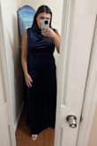 This dress was a great find for a black-tie New Year's Eve wedding! The XL was a tad big and long on me so I went and ordered the large and it fits perfectly. The photo is of me in the large. - Alyssa P.
