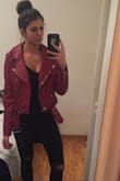 I've never purchased a leather jacket because so many are either real leather, not in my price range, or are made of material that looks/feels/sounds like poor quality. Although, Lulu's has never disappointed me and this product was no exception. I love the color, material, feel, style, everything! I read a few reviews about the belt sliding out. Besides occasional adjustments, I didn't have much issue, but it wouldn't be difficult to slide a safety pin on the inner side of each front belt loop. A must have statement piece! Very versatile. - Brennan B.