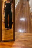 I was on the fence about returning this because I just wish it were a couple inches longer (story of my life!), other than that I think it flatters my figure. This is a me problem though because I'm 6'0 and have extremely long legs. I feel it gives me a bit of a weggie probably because of my long torso. It shows a bit of the bra that I'm wearing in the pic so I'll see if I have a bra with less material in the front or I'll wear my adhesive one. I think I'll keep it anyway because I think I can get away with it. I'm wearing 2" heels in the pic. Maybe I can lower the hem an inch or 2. This is a 34" inseam. Tall girl issues lol. - Nathalie E.