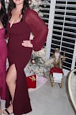 Great dress, stretchy material, a little long even though I'm tall had to be hemmed. If you're looking for a beautiful red dress for any occasion don't hesitate. - Felicia R.
