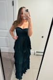 If you're on the fence, get this dress!!! I wore this for a friend's Christmas/winter wedding and LOVED it! It fits perfect, is a perfect length with heels. I danced all night in this dress and was so comfy. Got so many compliments too! :) - Brenna M.