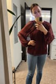 Love the sheer material. I normally wear a medium, but got it in a size small, and it worked out perfectly! Wasn't too tight or too baggy. - Eleanor B.