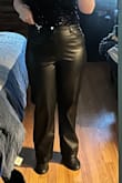 The pants are great! However, based on the other reviews I thought it would be a good length for me (5'2") as others suggested it ran short. But I still had to hem about 3 inches off. There are also a lot of wrinkles around the crotch area. Picture is after hemming. - Paige D.