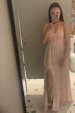The dress was so beautiful! Length was perfect for my height. Had a hard time zipping up the chest area- the top was very tight. If you have a bigger chest size I would definitely go up a size- it was almost too hard to wear due to this! Otherwise love this dress! - Rachel M.