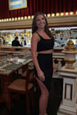 I wore this to a tango show in Argentina and it was perfect. I received a lot of compliments throughout the night and it was so comfy yet so sexy. The slit is nice, but not too revealing. Pair this with heels and you have beautiful night out outfit, pair it with white sneakers and it's a daytime outfit. I loved it and would purchase again in another color. - Paris T.
