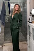 It's true to size. A little bit long, had to hem. - Becky W.