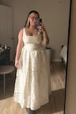 I bought this for an engagement photoshoot and it was perfect. I got so many compliments on it while we were out. It looks like a bridal dress for a more casual elopement, but still feels Bridgerton-esque. It was comfortable and perfect for fall weather. - Ikhlas S.