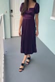 I'm a maid of honor in a wedding coming up. I chose this as my dress since it went with the bride's color. Absolutely adorable. It fit me true to size. The material feels high quality. It is a well made dress. I'm excited to wear it for her big day! - Sarah S.