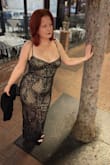 Decided to dress up fancy for dinner out with my husband on New Year's Day. This dress has a lot of stretch to it so it was comfortable and I might've even gotten away with a size smaller. But it looked amazing! - Sydney M.