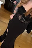 Bought this as a guest for a black-tie wedding in Newport in January. Fit was better than I had hoped but I will say it is a little long. Obviously was a little worried it wouldn't be warm enough but the fabric is heavier than it looks which is great! 5/5 from me and will be buying my next dress from lulus! - Shannon O.