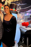 Wore this dress to a Christmas party it was so so cute. Received many compliments. I saw prior reviews saying it was short so I did size up, and the length was not so bad, finger tip length. Still kind of short can't bend over, but worth the wear if you're just going to dinner. - Nina S.