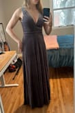 I kept getting pulled to this dress by the algorithm who knew it was my style. Finally I bought it for an upcoming formal event for work. I really wanted it to work, but the poor quality of the fabric just makes it look a bit cheap. (See photo) You definitely have to do some work to get the "wrinkles" out before wearing it, so leave time to figure that out! - Megan D.
