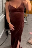 I really like this dress! It is simple, yet elegant! I feel like this dress is true to size and I love that it has adjustable straps! I am excited to get many uses out of this dress! - Erin J.