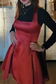 I got this dress for a vacation to Mexico City. It fits well. I also wore another layer inside because the weather was a little bit cold, but it turned out to be good looking too! The only issue is one of the shoulder straps can easily slope down. - Lu G.