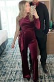 I got so many compliments on this jumpsuit! It was so freaking cute and comfortable. Highly recommend for a night out. It was a little long but that was easily fixed with a pair of heels. - Lindsie B.