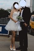 I bought this for our wedding photoshoot, and the design is absolutely adorable and lovely. However, it was really uncomfortable to wear in public because the band at the back stretches out too easily and doesn't hold the chest properly, causing the dress to slip down constantly. I had to keep pulling it up the entire time! - Ahrim R.