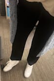 I normally never leave reviews on things but I am so happy with these pants I had to!! I got a medium and they fit absolutely perfect and are very flattering on! More importantly they are SUPER COMFY!!! My absolute new favorite work pants to wear! I love them so much I had to get them in grey too!! I definitely recommend these pants, perfect for a business casual/professional job. :) - Anna S.