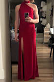 The fit and material of this dress is great. The colorblind photo appeared to be a true red (I even compared to other red items on the site) but when it arrived the color was definitely a cool red. Unfortunately not what I was looking for. - Carissa B.