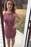 This dress is perfect! It's super soft and double lined so you don't really see undergarments. I got this in mauve and black. - Adrienne H.