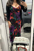 This dress is gorgeous but unfortunately, it is very tight, especially in the bust area, and did not fit. Sadly I will have to return it. I am 5'3 146 lbs 36D chest. - Cynthia A.