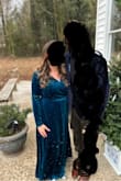 Ordered this dress for a winter wedding when I knew I would be outside a lot. I loved it! I did end up pinning the dress at the top just to cover the bust area more. It was a touch long for me but wasn't a deal breaker. I wore flats. The dress was a great material and kept me warmer than most guests! I got so many compliments and will definitely find a reason to wear it again. - Taylor A.