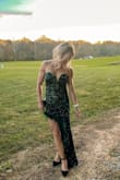 Fits like a glove. Not a lot of stretch but some, had a little room left once I wore it for a couple of hours. Got so many compliments. - Martha R.