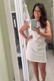 I wore this for my wedding reception and it was perfect. I ordered a size up from my typical medium, and it was a little on the short side (I'm 5' 10) but it was still a great dress and fit! - Tonya A.