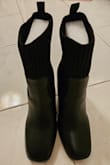 It's a cute pair of mid boots for date night or any event really, the top part slides on like socks the heels are not crazy high either! - Michelle O.