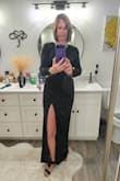 Its very hard to find a long dress that is long enough for me. This dress was a winner! I received several compliments on this dress. It's comfortable and sexy at the same time. I can't wait to wear it again. - Patricia C.