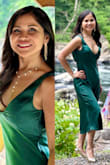 Beautiful color and perfect fabric. Absolutely loved everything about this dress! - Sandra T.