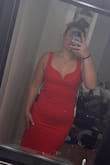 Ordered this for my cousin's wedding and it fits so well! Very comfortable and the fabric has some give to it. I do not need to wear a bra with this dress which is a plus!! The color looks just as advertised!! 10/10 would recommend ordering this dress! - Victoria C.