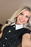 I'm a lifestyle host and this is my new favorite dress to wear on-air! Fits like a glove and the length is perfect for a short girl like me (5')! Looks so cute with sheer tights. - Lauren C.