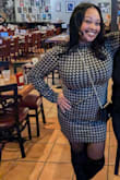 This dress is so comfortable. I bought it to wear to a concert at a lounge and got so many compliments. The fabric felt really good. It wasn't flimsy at all. It had just the right amount of stretch to it. I paired it with over the knee boots. - Jamila C.