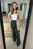 The best pants ever! I always wear them around the holidays. They feel festive. The color is perfect! They are very comfortable and flattering! - Giana H.